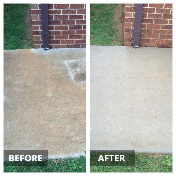 before and after driveway cleaning