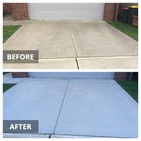 driveway cleaning before and after